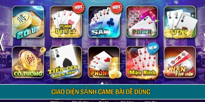 Giao diện sảnh dễ dùng