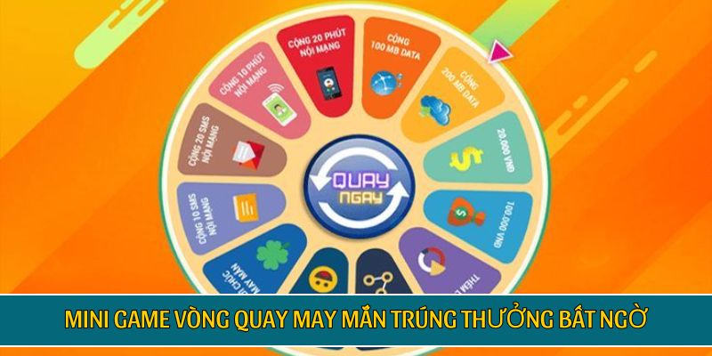 Mini game vòng quay may mắn trúng thưởng bất ngờ